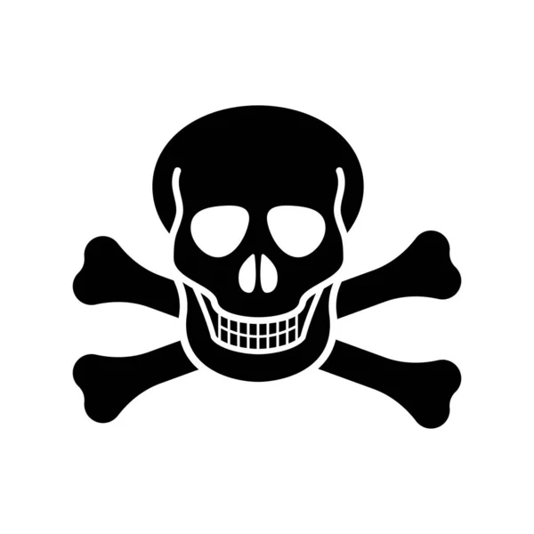 Pirát Jolly Roger je symbol smrtelného nebezpečí — Stockový vektor