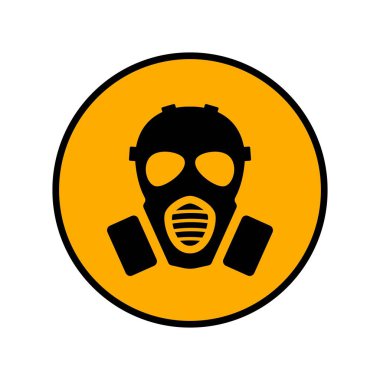 Çember şeklinde siyah gaz maskesi