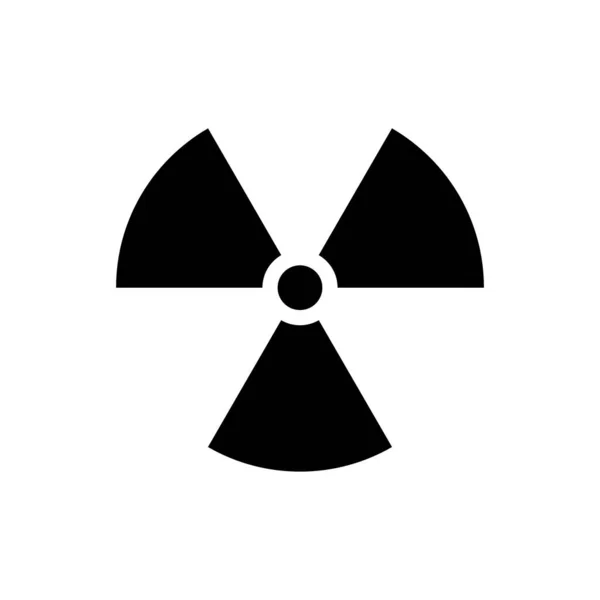 Radioactive threat sign. Black symbol of dangerous radiation —  Vetores de Stock