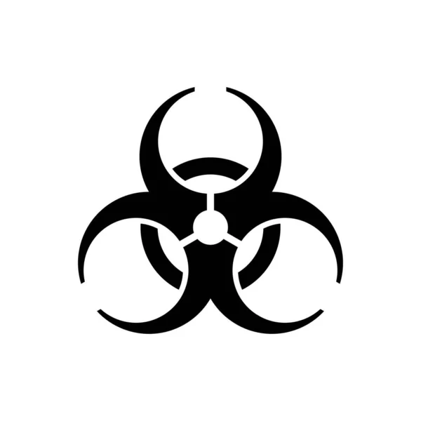 Značka biologické kontaminace. Černý symbol intoxikace — Stockový vektor