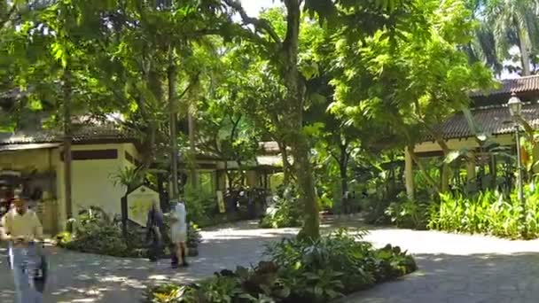 Timelapse panoramatický pohled Singapur botanické zahrady — Stock video