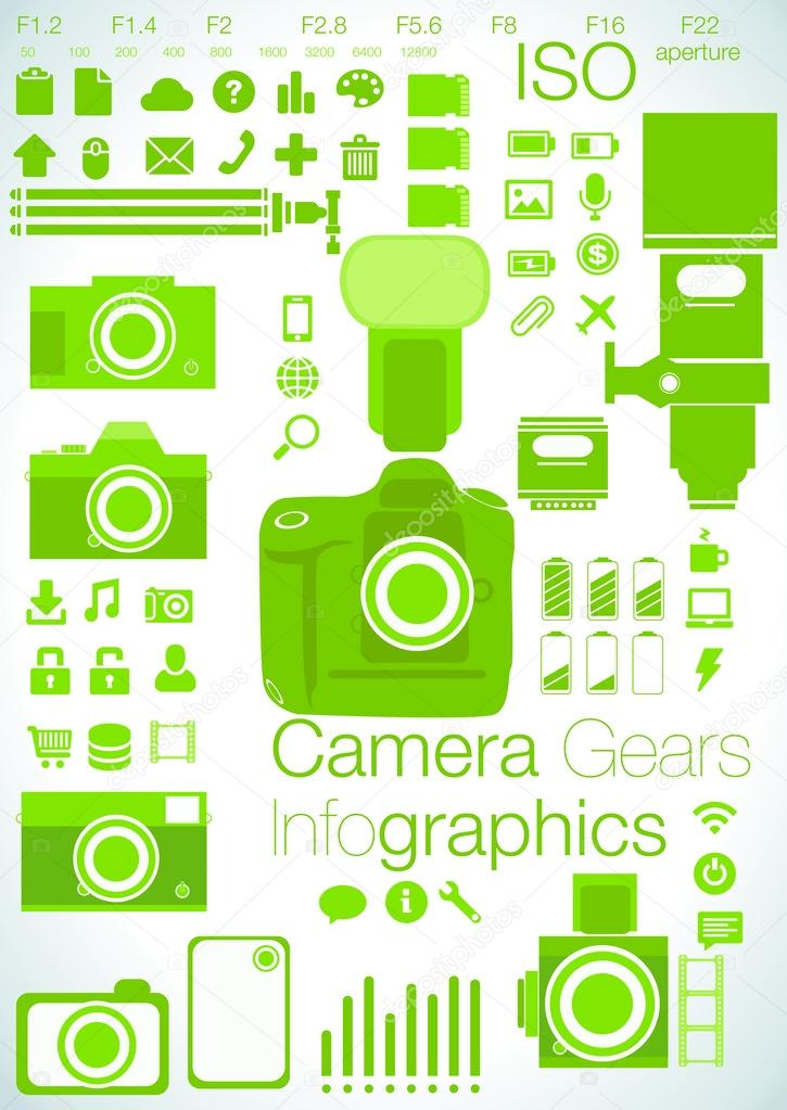 Camera focused Info graphics
