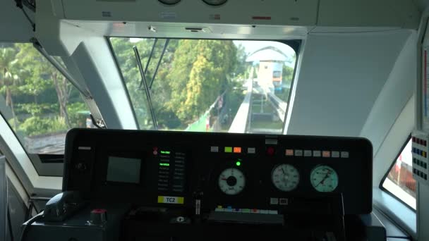View Driverless Monorail Sentosa Singapore — 图库视频影像