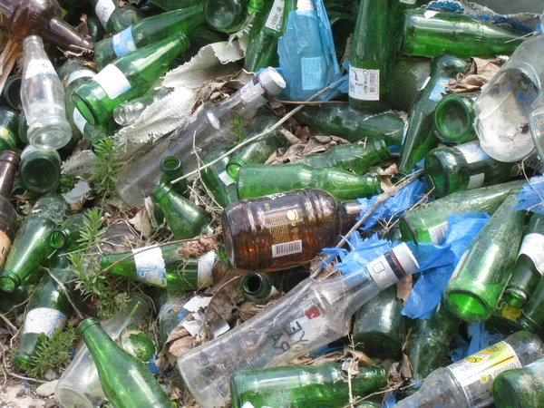 Glas bottels for recycling — Stock fotografie