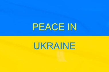 Ukrayna Savaş Posteri. Ukrayna bayrağında barış