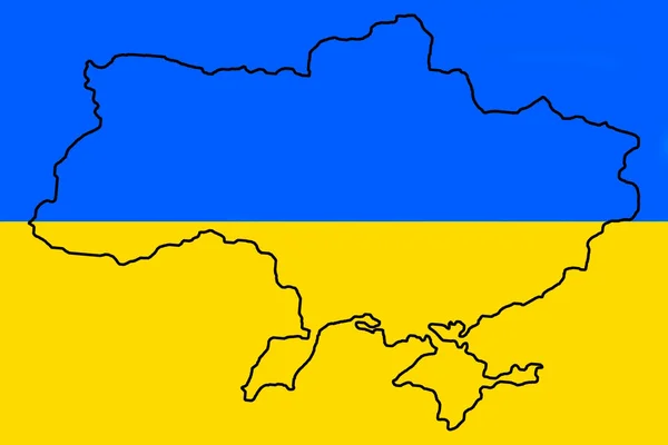 Карта Украины вблизи. Обзор Украины — стоковое фото