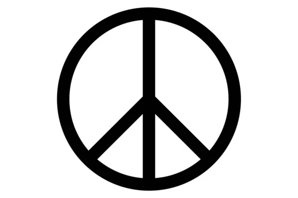 Ícone de sinal de paz. Paz e amor ilustração. Pictograma simples plano — Fotografia de Stock