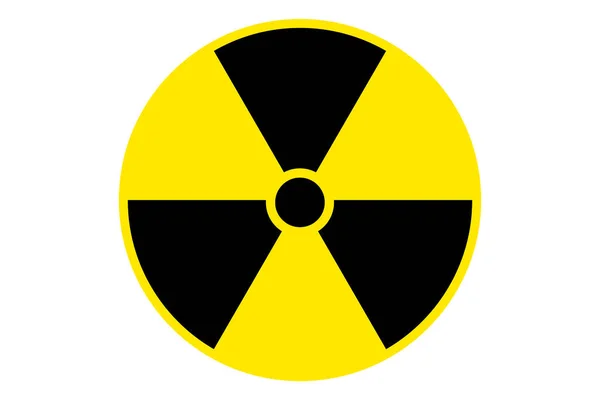 Giftig teken, symbool. Waarschuwing radioactief zonepictogram. Pictogram platte stijl modern design geïsoleerd op een lege achtergrond — Stockfoto