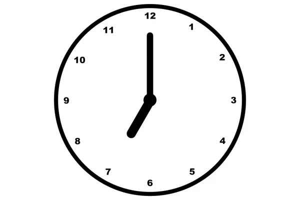 Schwarze Uhr Icon Isoliert Auf Weißem Hintergrund Schwarze Uhr Icon — Stockfoto