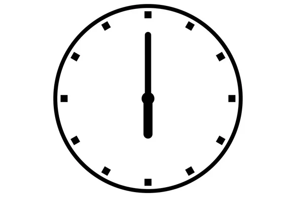 黑色时钟图标隔离在白色背景上黑色时钟图标隔离在白色背景上 时间图标 — 图库照片