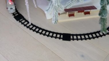 retro train under tree gift vintage concept