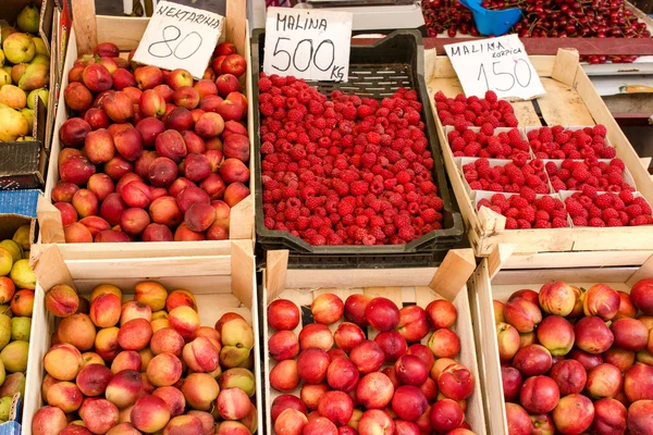 Frutas orgânicas da Sérvia — Fotografia de Stock