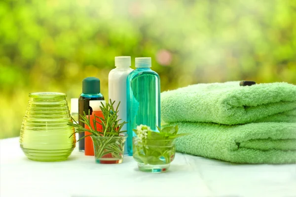 Spa kezelés (aromaterápiás) - aromás, illóolaj — Stock Fotó
