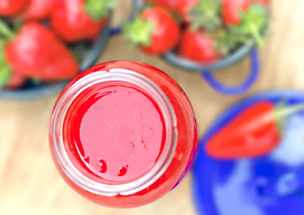 Smoothie aux fraises - Jus de fraise — Photo