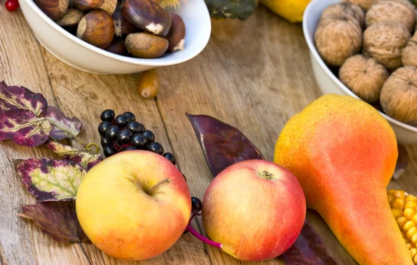 Colheita de outono - Frutas de outono — Fotografia de Stock