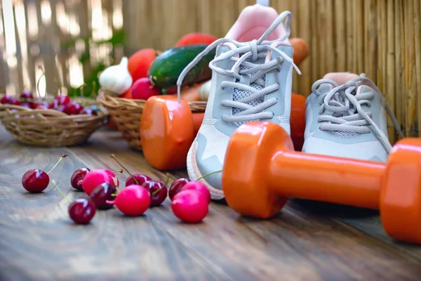 Concepto Dieta Saludable Actividad Deportiva Estilo Vida Saludable —  Fotos de Stock