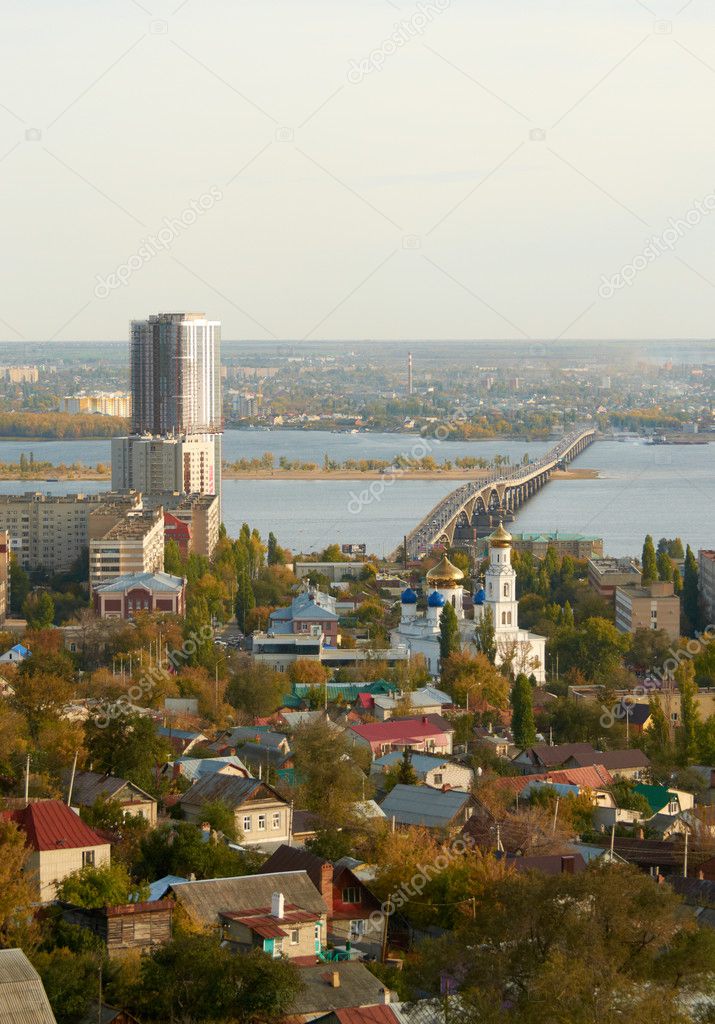 Saratov Engels bridge over the Volga