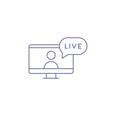 canlı görüntü iletişim ikonu vektörü