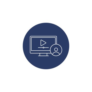 canlı görüntü iletişim ikonu vektörü