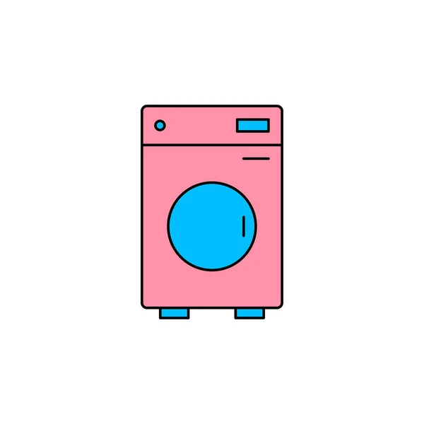 Elektrische Haushaltswaschmaschine — Stockvektor