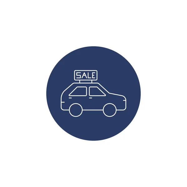 Auto Sale Car Dealer Icon Circle — Stock Vector