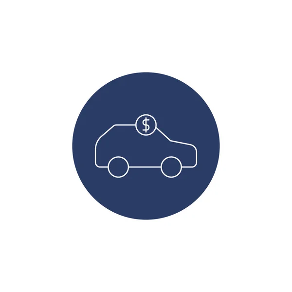 Auto Sale Car Dealer Icon Circle — Stock Vector