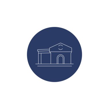 Daire vektöründe yaratıcı modern banka simgesi