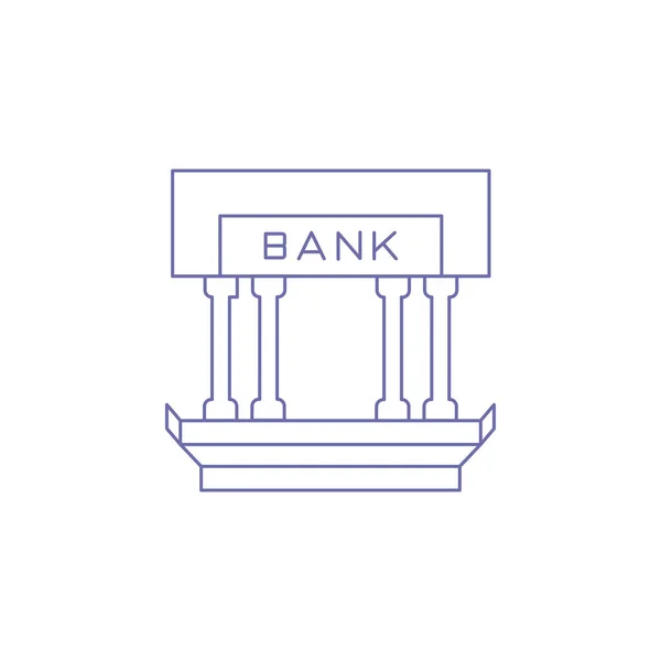 Creatieve Moderne Bank Overzicht Pictogram Vector — Stockvector