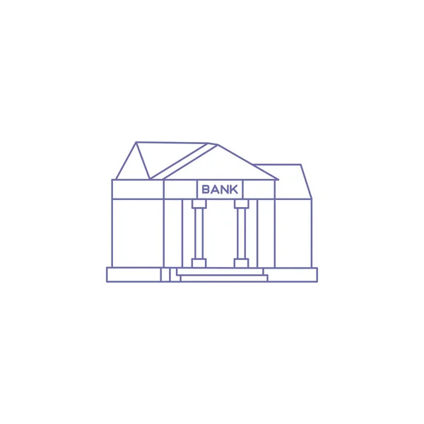 Créatif Moderne Icône Contour Bancaire Vecteur — Image vectorielle