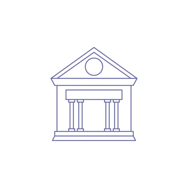 Creative Modern Bank Outline Icon Vector — Stockový vektor