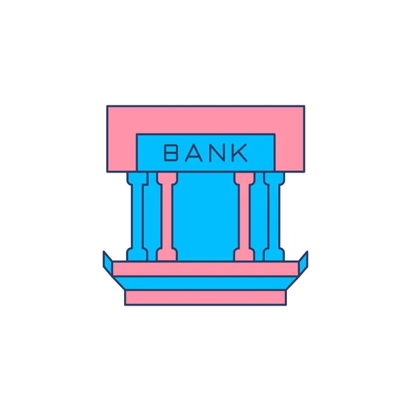 Creatieve Moderne Bank Kleurrijke Pictogram Vector — Stockvector