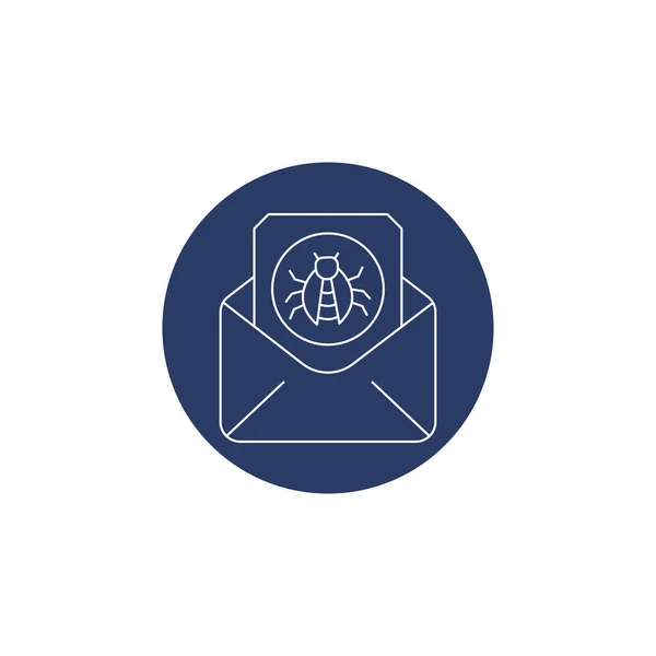 Cyber Email Attack Icon — Vector de stock