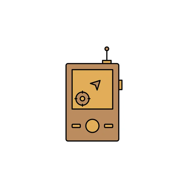 Caza Tienda Walkie Talkie Icono — Vector de stock