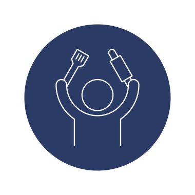 Yaratıcı aşçı şefi ikon vektörü