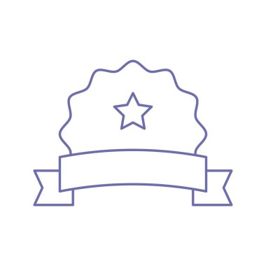 yaratıcı rozet kurdele simgesi vektörü