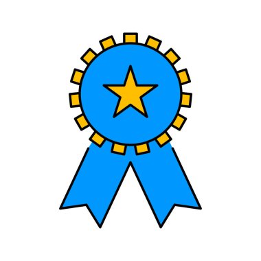 yaratıcı rozet kurdele simgesi vektörü