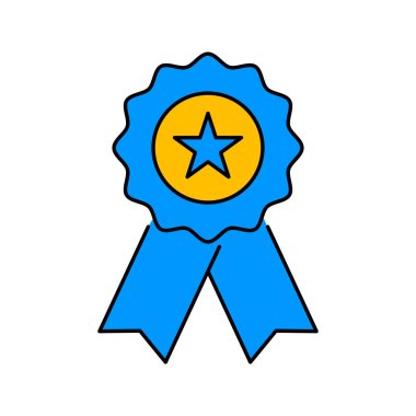 yaratıcı rozet kurdele simgesi vektörü