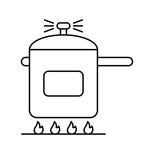 Ícone Fogão Pressão Moderna — Vetor de Stock