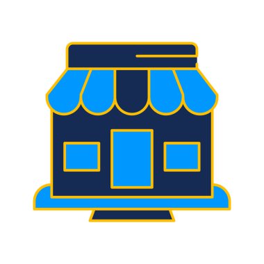 Ticari perakende mağaza simgesi vektörü