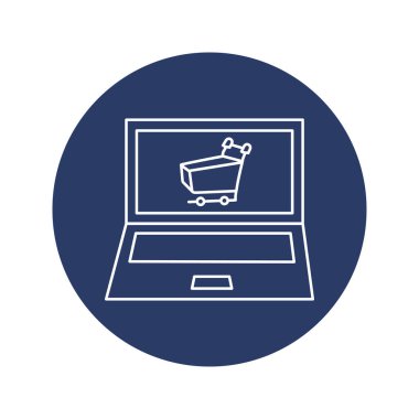 Modern Çevrimiçi alışveriş simgesi vektörü