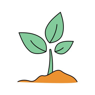 Ağaç bitkisi bahçe ikonu vektörü