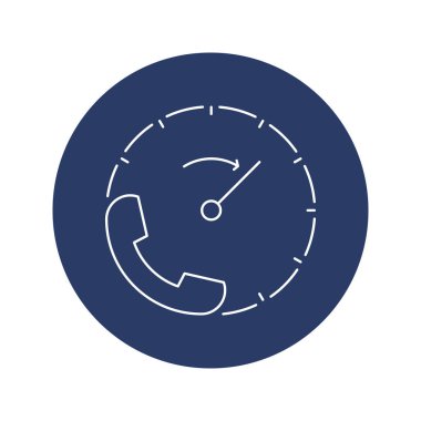 Acil tıbbi destek çağrısı ikon vektörü