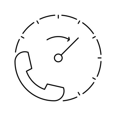 Acil tıbbi destek çağrısı ikon vektörü