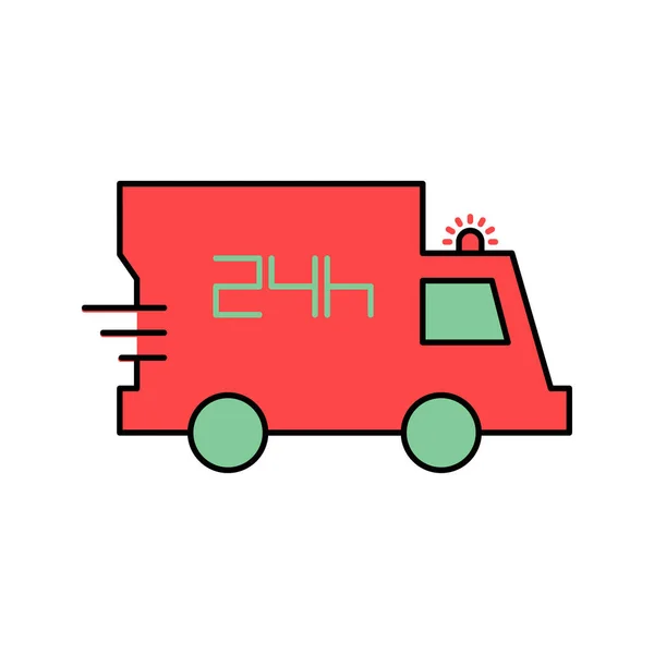 Emergency Medical Service Ambulance Icon — Stock Vector