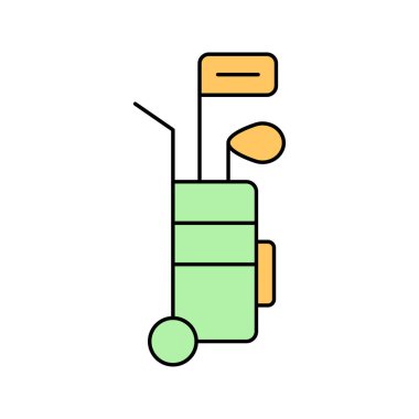 Yaratıcı golf sopası çanta simgesi