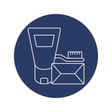 Doğal fırça ve diş macunu simgesi