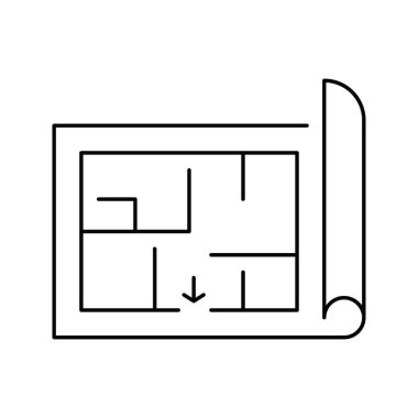 Tıbbi acil çıkış planı diyagramı simgesi