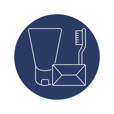 Doğal fırça ve diş macunu simgesi