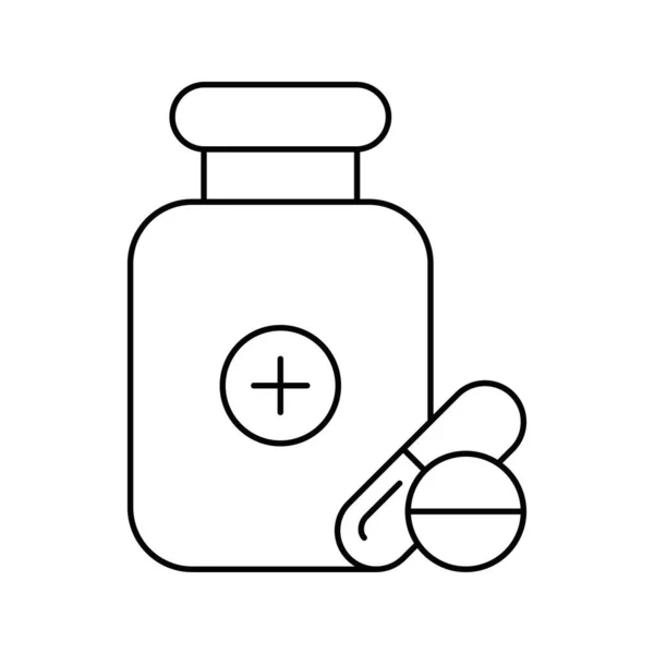 Urgente Farmaceutische Geneeskunde Tablet Pictogram — Stockvector