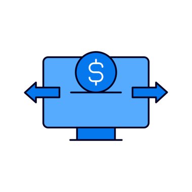 bilgisayar çevrimiçi fon koleksiyonu vektörü